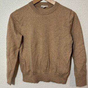 J. Crew Crewcuts Tan Crewneck Pullover Sweater Size 10-12 Cotton Cashmere Blend